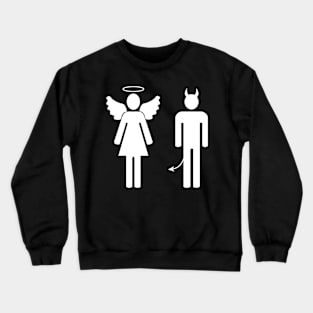 Angel and demon couple Crewneck Sweatshirt